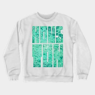 Houston, USA City Map Typography - Watercolor Crewneck Sweatshirt